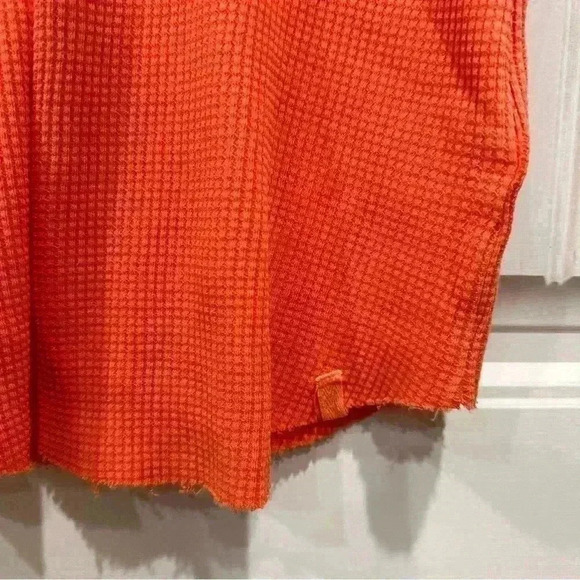 NWT We The Free Free People What’s Up Baby Waffle Tee Tshirt Medium Tigerlily - Picture 8 of 14